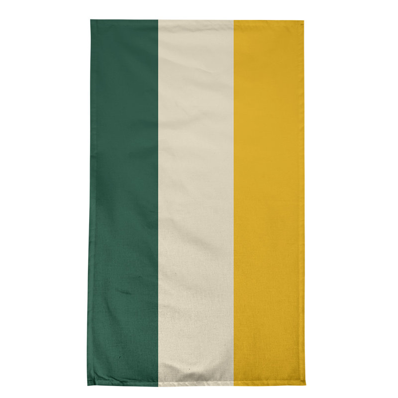 Anaheim Stripe Tea Towel Kitchen Towel, Poly Twill, Forest Green/Minnesota Wheat/Harvest Gold