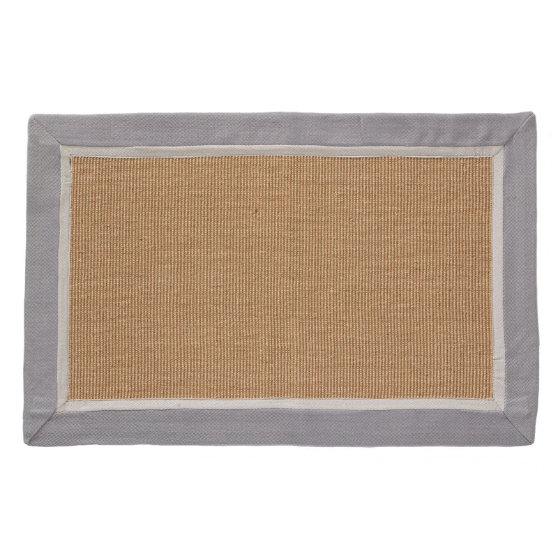 Bayside Jute Rug, 22" W x 34" L, Gray/Natural