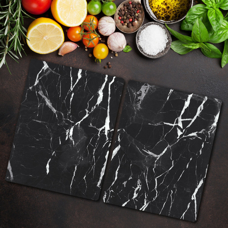 Blencoe Dark Irregular Modern Marble Chopping Board, 40cm L x 52cm W