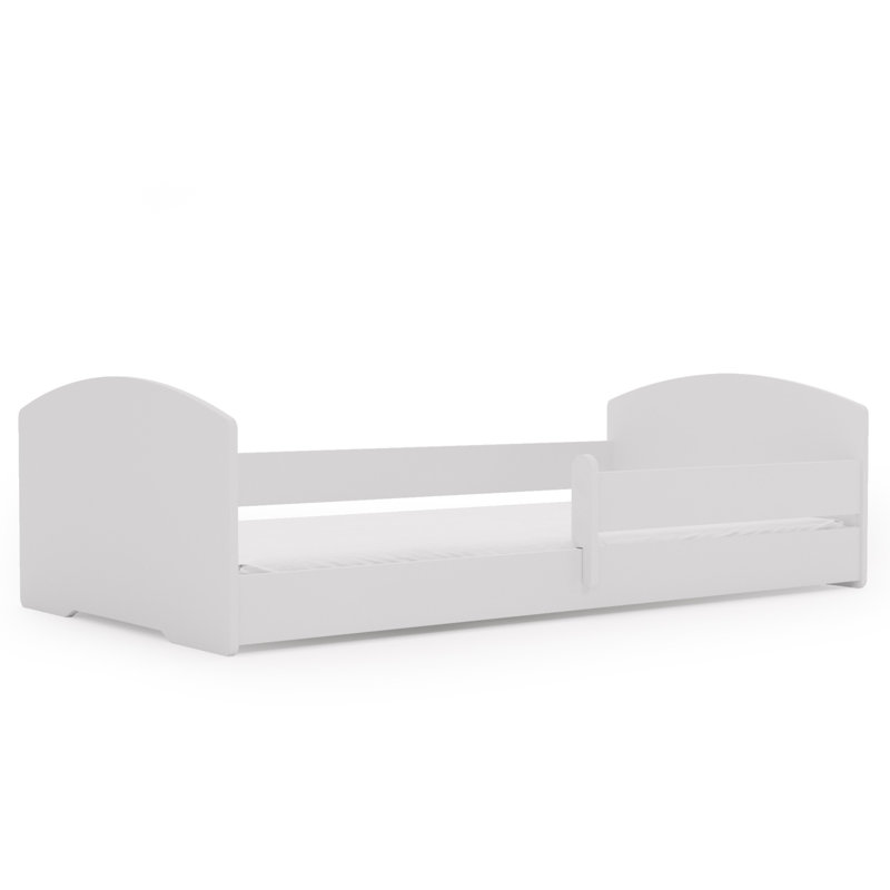 Montessori children's bed LEO - low bed with railing, Cot Bed/Toddler (70 x 140cm)