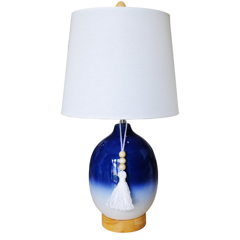 Lampe de table en céramique Damante, Ombre - bleu