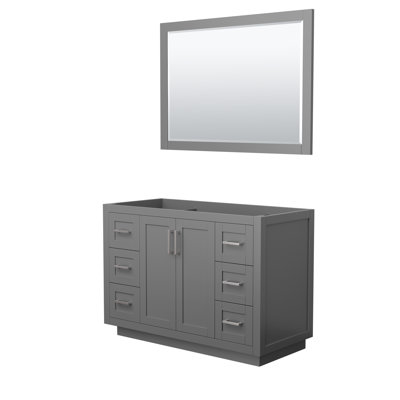 Base de meuble-lavabo simple autoportante de 47,25 po avec miroir de 46 po Miranda