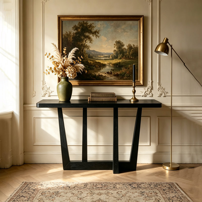Aquilina, H 29,53 po x l 55,12 po x P 13,78 po, Noir
