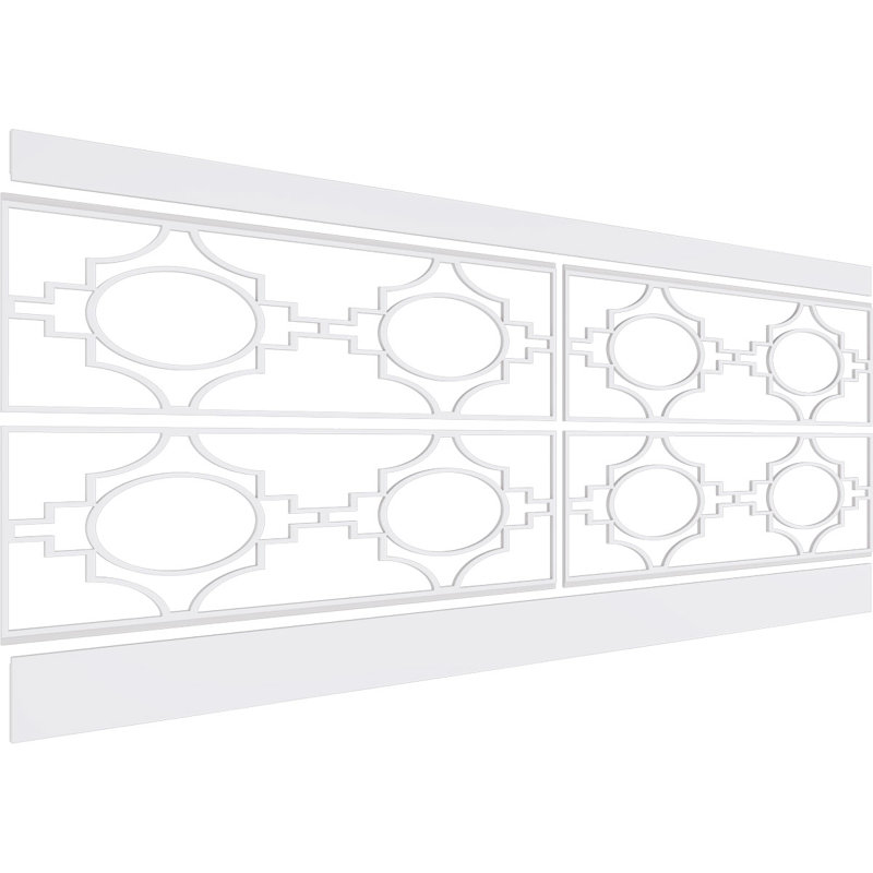 Ensemble de lambris en gypse et PVC, H 36 po x l 94,5 po x P 0,625 po