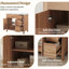 Meuble-lavabo contemporain de 36 po en bois, portes et tiroirs à fermeture en douceur, lavabo en céramique, tablette ajustable pour petits espaces de salle de bain, structure solide, 2 portes, 3 rangements compacts