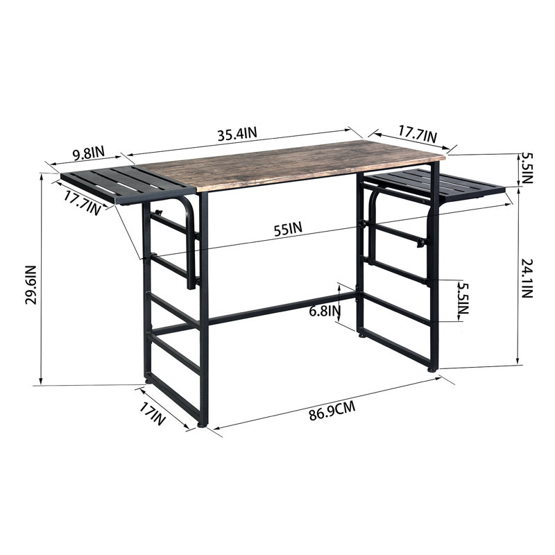 Banksville Metal Base Writing Desk