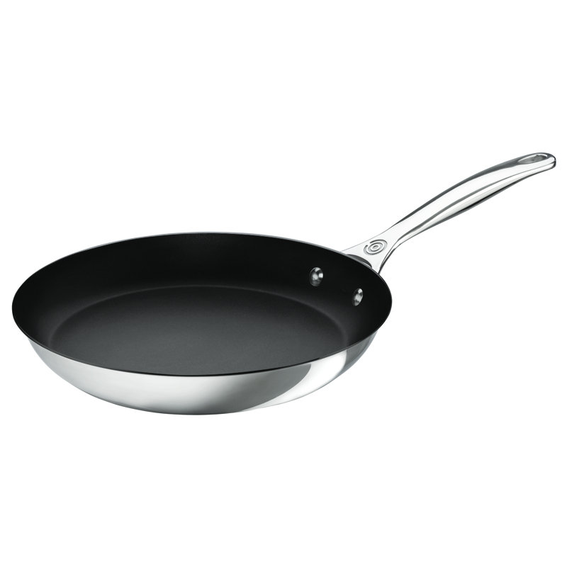 Le Creuset Stainless Steel Fry Pan, 12" Diameter