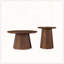 Ensemble de 2 tables basses rondes avec présentoir et base piédestal robuste