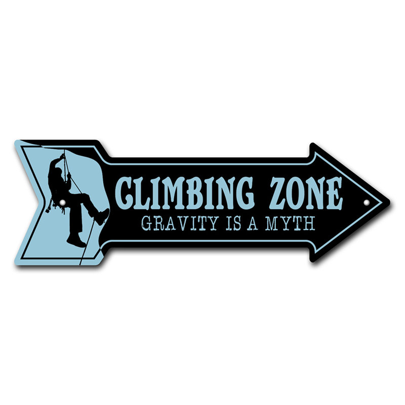 Removable-999912_Climbing Zone Arrow Removable Decal Funny Home Décor 30" Wide