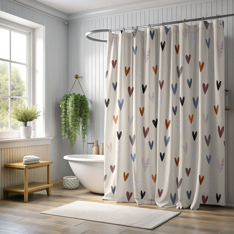 Creative Boho Soul - Rideau de douche standard 1 pièce, H 74 po x l 71 po
