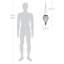 Lanterne suspendue solaire en verre transparent de 6,5 po x 23,5 po Exhart