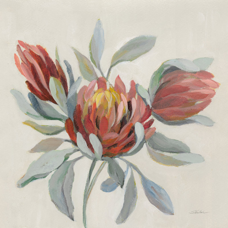Field Bloom I by Silvia Vassileva - Wrapped Canvas Painting, 76cm H x 76cm W x 3.8cm D