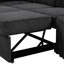 Canapé-lit modulaire en forme de L de 126 po avec canapé-lit escamotable avec dispositifs de chargement et porte-gobelets pour salon, bleu noir