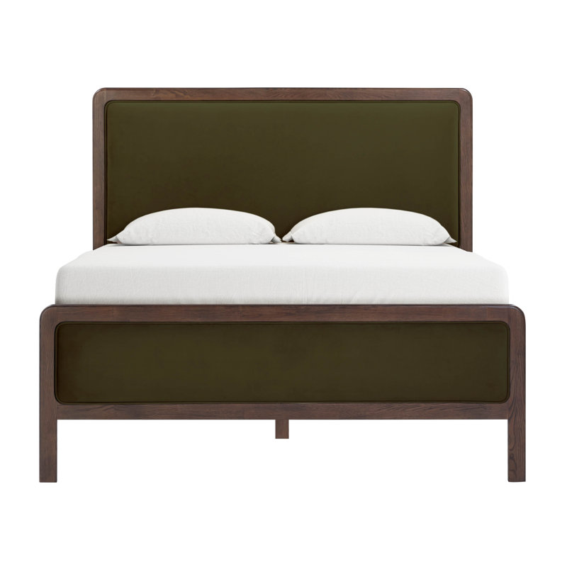 Lit en velours Hella, Queen, Vert