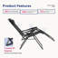 Ensemble de chaises longues d'extérieur inclinables sans gravité avec parasol de patio-607039445