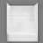 4-Piece Direct-to-Stud Alcove Tub Surround in White