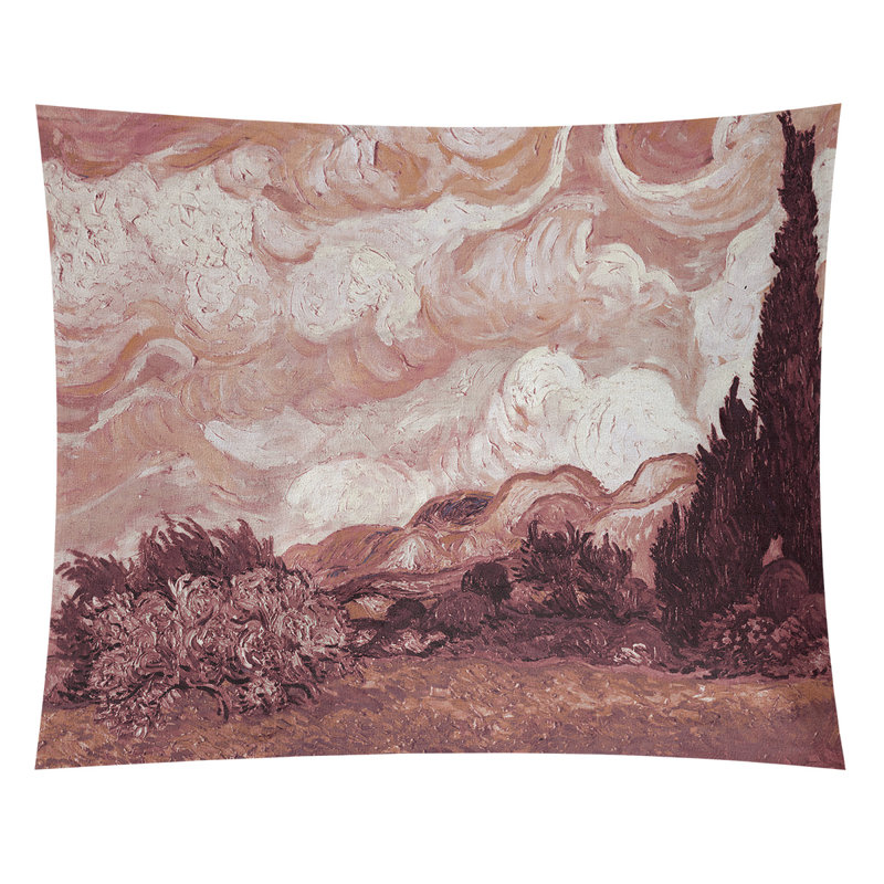 Wheatfield avec tapisserie blé cyprès, Intérieur, H 27,5 po x l 37,5 po
