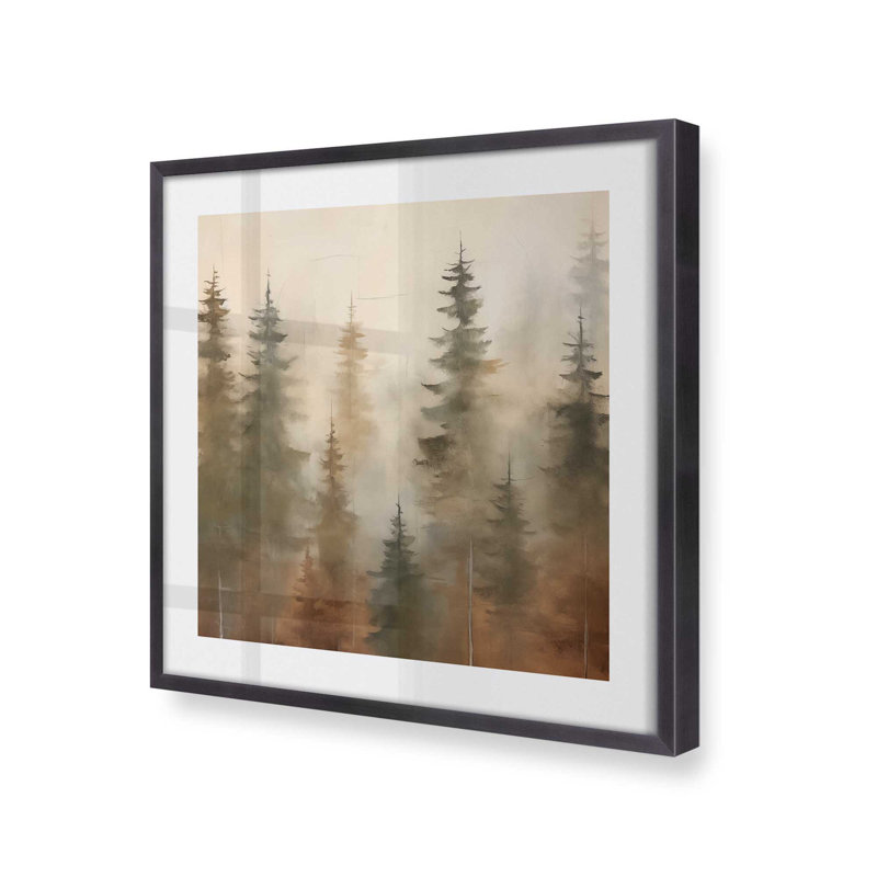 «Foggy Warm Forest I», Zinc patiné, H 13,75 po x l 13,75 po