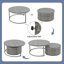 9-Pieces Outdoor Half-Moon Patio Sofa Set-1137055671