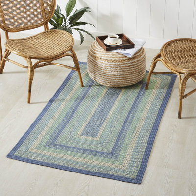 Tapis géométrique bleu Maronay