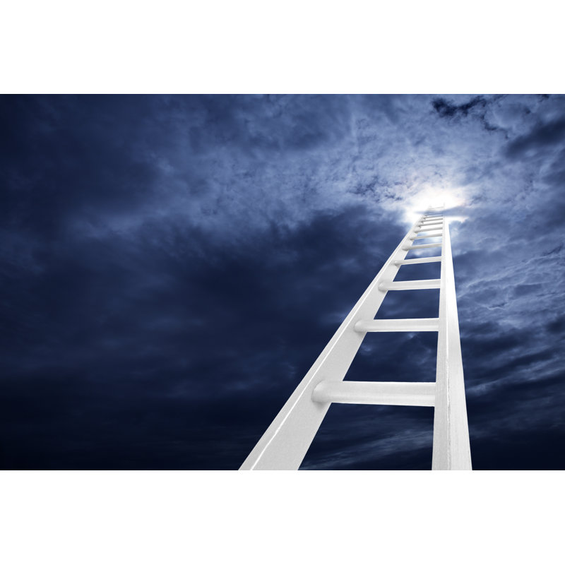 Ladder Reaching To The Clouds by Skodonnell - No Frame Art Prints on Canvas, 81cm H x 122cm W