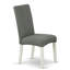 Ensemble de coin repas 3 pièces pour petits espaces comprenant une table de salle à manger carrée et 2 chaises de salle à manger Parson en tissu gris, lin blanc-1133033488-1133033489-1189260641