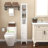 66.92" Tall Bathroom Storage Cabinet With Adjustable Shelves,Slim 1 Doors Freestanding Cabinet With Anti-Tip, Open Compartments, For Home, Small Spaces, Bathroom,Kitchen, Living Room, White