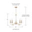Lustre classique / traditionnel à 5 lumières Weston