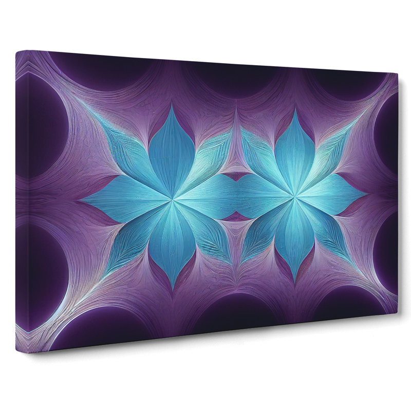 XXX-H1022-WF-8580X Sumptuous Modern Flowers Abstract - Wrapped Canvas Print, 50cm H x 76cm W x 3cm D
