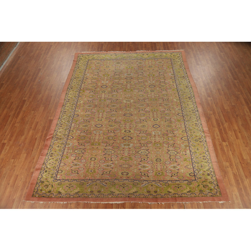 Tapis traditionnel pré-1900 à teinture végétale 9 x 12