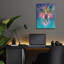 «Red Cosmic Deer» par Karin Roberts, art mural en verre acrylique, ACR-40932-884504299