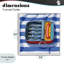 Estampe sardine sur toile rayée, design par Kate Jarvik Birch-827615705-827615709