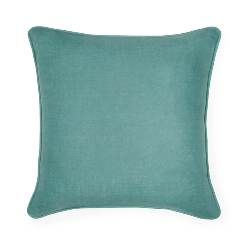 Manarola Square Pillow Cover & Insert, Midnight/Aqua