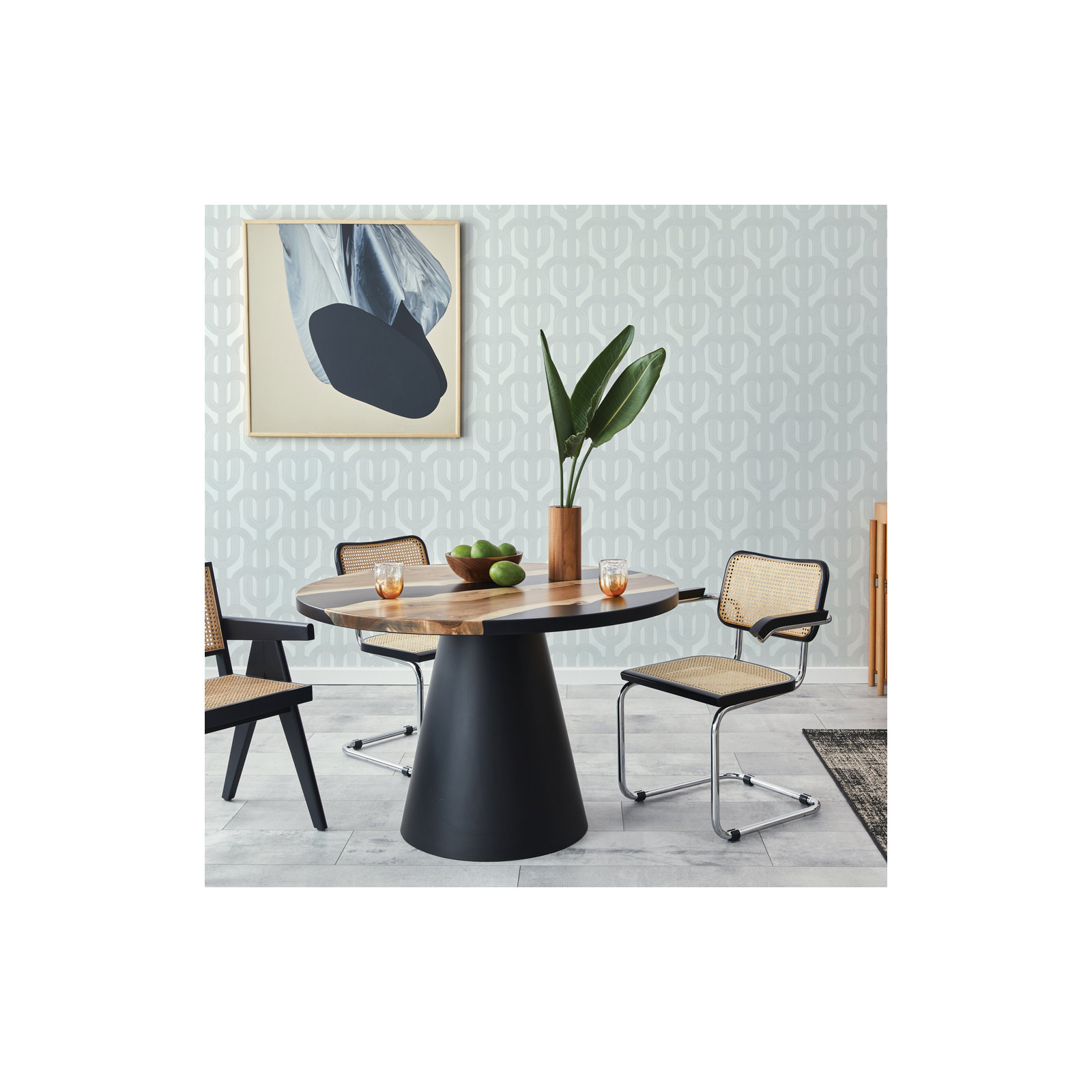 Lattice Peel and Stick Wallpaper, Gray