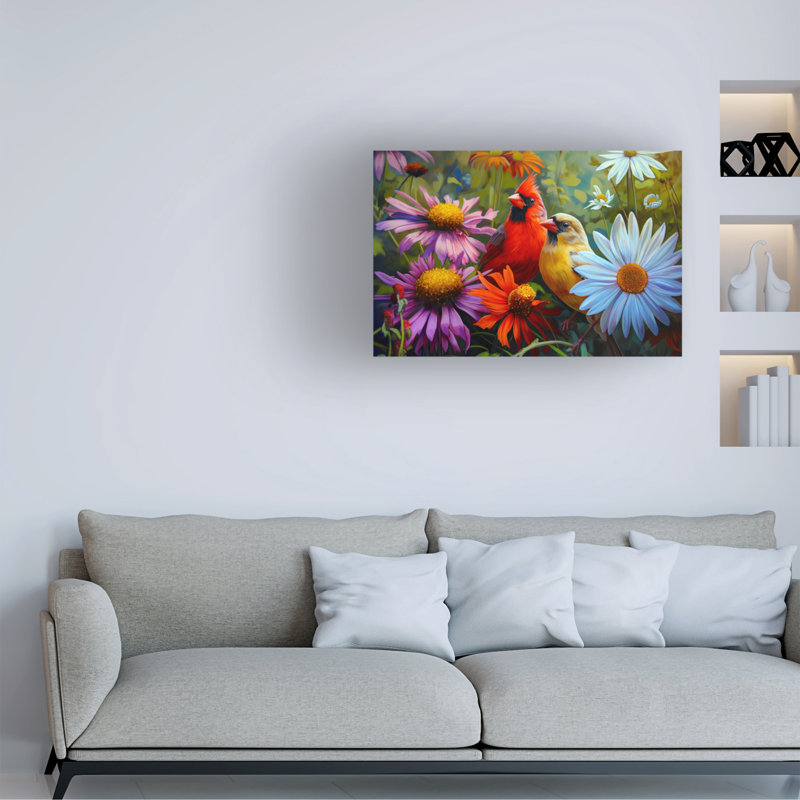 Art mural sur toile tendue - Imagine It Images «Peaking from the Blooms», art mural pour salon, chambre à coucher ou bureau - 16 x 24