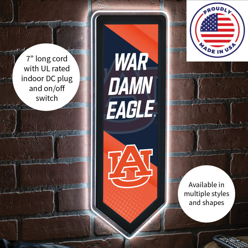 Enseigne murale NCAA Team Pennant, Université Auburn