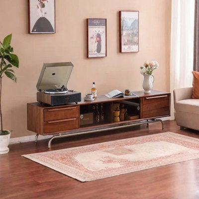 Retro simple solid wood TV cabinet