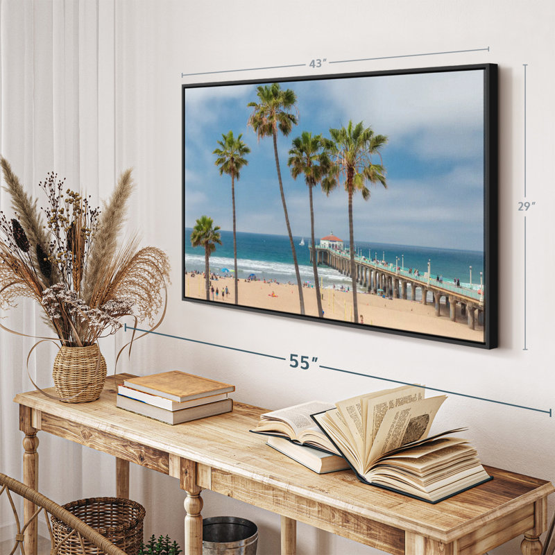 Plage «Summer In Manhattan Beach Wall Art», H 29 po x l 43 po
