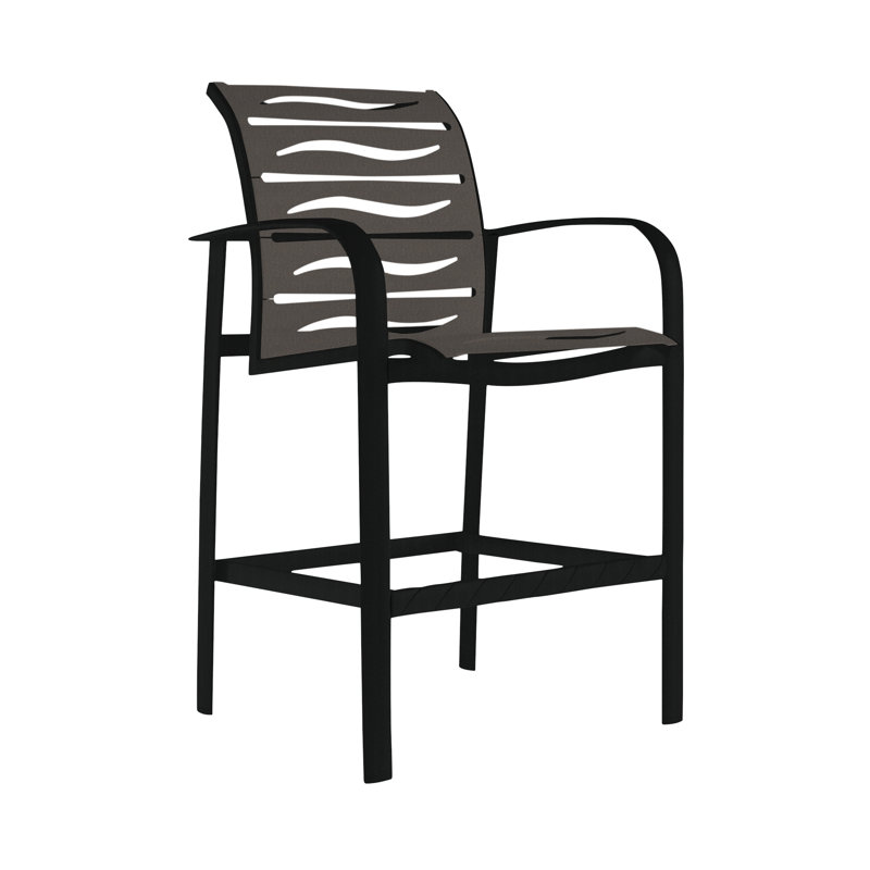 Tabouret de bar 28 po Laguna, Graphite, Obsidienne
