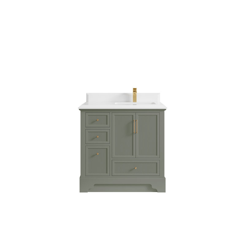 Alys 36'' Single Bathroom Vanity with Quartz Top