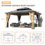 15 Ft. W x 13 Ft. D Solid Wood Patio Gazebo