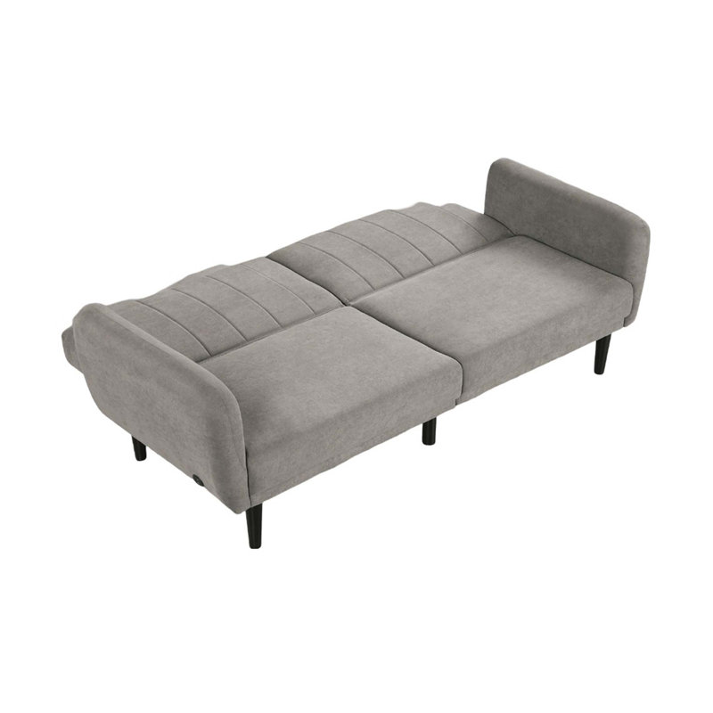 Canapé-lit contemporain convertible en lit Futon, Gris