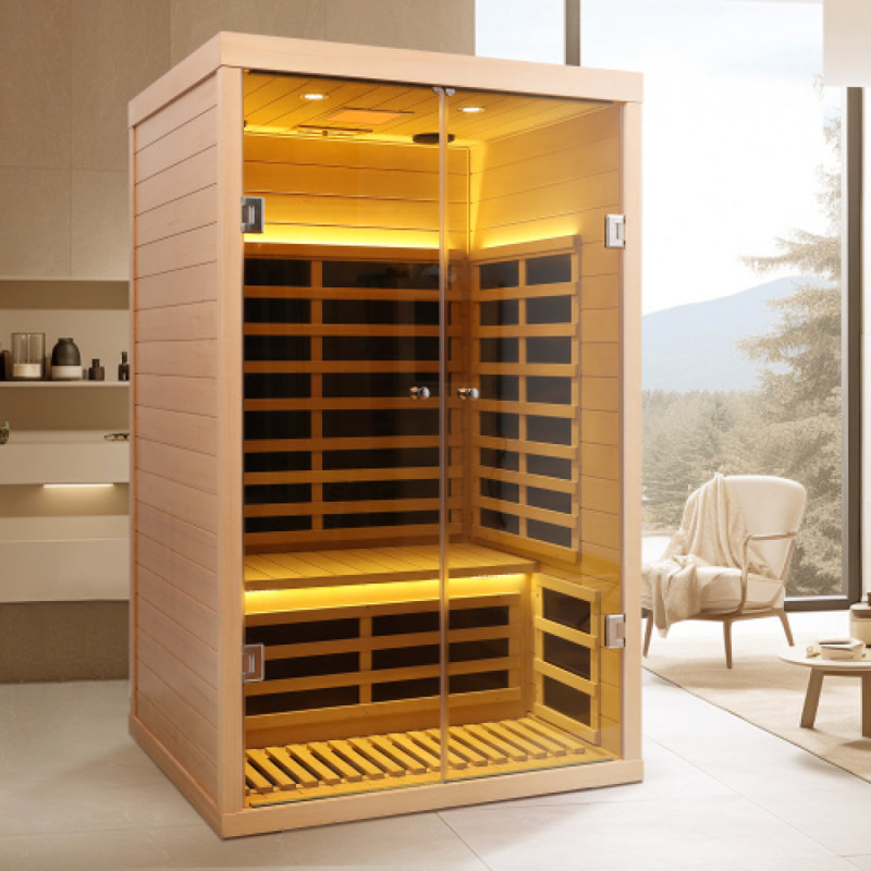 Two Person  Hemlock Sauna Farinfrared Sauna Room (Left And Front)