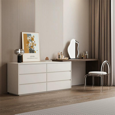 Makeup Vanity with Light mirror,6 drawers,1 chair