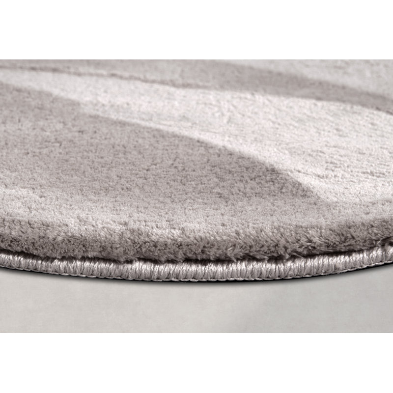 , Light grey Leon high pile rug, Round 200cm