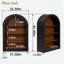Bibliothèque avec présentoir en bois