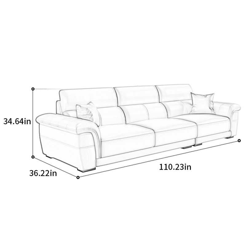 Gleisner, 3, H 34,64 po x l 110,23 po x P 36,22 po