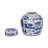 Stoneware Ceramic Chinoiserie Decorative Container with Lid