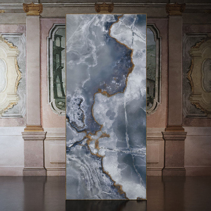 Carreau en porcelaine onyx poli Eclipse 24X48, Bleu