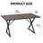 Canudo Rectangular Powder Coated Steel Dining Table-595059308
